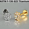 Cz Flower Titanium Cartilage Earrings Stud 16G Internally Threaded Sun Helix Ear Tragus Piercing Jewelry - Image 50