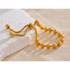 Gold Color Pvd Plated Metal Beads Chain Adjustable Bracelet Bangle Statement Summer Daily Jewelry - Image 6