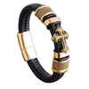 Men\\\\\'s Classic Black Leather Bracelet Metal Magnetic Buckle Bracelet Jewelry Casual Daily All-Match Jewelry - Image 9
