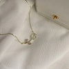 Textured Flower Pendant Necklace on Fine Chain - Image 7