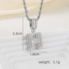 A-Z Silver Color Zircon Letter Initial Necklace Crystal Letter Necklace for Party Birthday Jewelry Gift - Image 27
