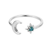 Zircon Double Star Rings For Women Gold Color Stainless Steel Opening Stars Finger Ring Wedding Party Aesthetic Jewelry Gift - Image 16