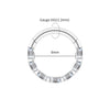 Titanium Rectangle CZ Hinged Segment Nose Ring 16G Septum Clicker Daith Hoop Cartilage Piercing Jewelry - Image 9
