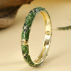 Ftcy Flower Pattern Enamel Cloisonne Bracelet For Women Retro Gold Color Plated Bangles for Girls Women Jewelry Gifts - Image 8