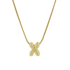 Cute English Letter Initial Necklace Gold Plated Zircon Paved Necklace Puffy Bubble Letter Necklace for Women - Image 30