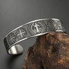 Saint Benedict Bracelet for Men Stainless Steel Open Cuff Bangle Catholic Protection Amulet Faith Protection Religious Jewelry - Image 1