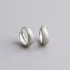 Silver Simple Wide Huggies Gothic Hoop Earrings for Women European Unisex Piercing Rock Jewelry Ear Buckles - Image 13