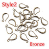 20pcs 15x10mm Silver Plated Bronze Rose Gold 6 Colors Earring Hooks Wire Settings Base Settings - Image 9