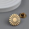 sunflower men's lapel pin, 316L stainless steelgold-plated badge, black brooch for suit accessories, gift for father - Image 4