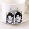 Rectangular Double Sided Tarot Cat Acrylic Earrings Halloween Magic Divination Animals Epoxy Pendant Earring for Women Jewelry - Image 11
