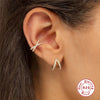 Cross Ear Cuff Non Pierced Earrings for Women Silver Micro Pave CZ Small Clip on Earrings Cartilage Jewel 1PC - Image 1