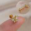 1Piece 16G Titanium Steel CZ Leaf Bee Piercing Lip Labre Studs Tragus Helix Cartilage Couch Lobe Earrings Body Jewelry For Women - Image 13