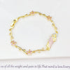 Pink Green Enamel Art St. Jude Rhinestone Flower Chain Bracelet Classic for Women Girl Party Religious Jewelry Gift - Image 7