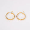 Hoop Earrings Stainless Steel Gold Plated Round Huggie Earrings For Women Party Jewelry Gifts Accessories - Image 5