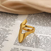 Vintage Stainless Steel Rings for Women Punk Chunky Irregular Smooth Adjustable Open Ring Jewelry Weddings Gifts - Image 3