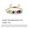 Multicolor Bead Bracelet with Blue Eye Motif and Adjustable Cord - Image 6