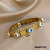 Greatera Five Colorful Eye Personality Elastic Bracelets European American Stainless Steel Cool Women's Bangle - Image 9