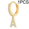 A-Z Letters Initial Pendant Earrings Hoop Earrings Men Golden Color Jewelry Earring Alphabet Name Earrings Women 1pcs - Image 22