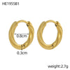 Carlidana Chic Simple Hoop Earrings Simple Women Earrings Stainless Steel Gold Plated Twisted Circle Huggies Earring - Image 17