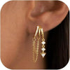 Gold-Plated Irregular Claw Shaped Earrings Chain Earrings Elegant Tassel Earrings Jewelry Gifts for Women Design - Image 1