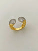 European and American -Selling Hollow Zirconia Inlaid Elastic Bracelet Ring Two-Tone Design Jewelry - Image 7