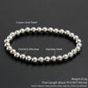 Silver Color Elastic Stainless Steel Bracelet Metal Ball 2/4/5/6/8/10mm Beaded Chain Bracelet For Women Men Jewelry - Image 14