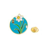 Cartoon Flower Enamel Pin Lapel Brooch Rose Star Flare Violet Peach Blossom Peony Lotus Rose Osmanthus Badge Jewelry Friend Gift - Image 12