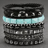 4Pcs/Set Gothic Punk Rock Square Rivet Bracelet Daily and Party Gothic Tassel Metal Chain Accessories Valentine's Jewelry Gift - Image 18