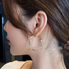 and simple round twisted irregular ladies earrings exaggerated girls earrings plain hoop earrings - Image 2