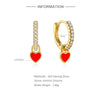 Open Heart Hoop Earrings in Gold Tone or Silver Tone - Image 56