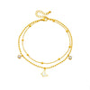 316L Stainless Steel Golden Ocean Series Zircon Pearl Tassel Pendant Anklets Lady Foot Chain Jewelry Gift - Image 45