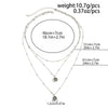 Hip-hop Acrylic Square Diamond Pendant Metal Round Bead Chain Multi-layer Fold Wear Necklace for Women Personality Jewelry - Image 5