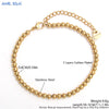 Stainless Steel Chain Beaded Bracelet Adjustable Silver Color Smooth Metal Ball Link Bracelets Women Men Jewelry Gift - Image 7