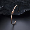 Golden Rose Gold Silverry Color Knot Bracelet Women Tie The Knoted Cuff Bangle Stainless Steel Charm Bridesmaid Wedding Jewelry - Image 9