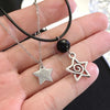Long Black Braided Cord Ceramic Heart Pendant Necklace Niche Retro Minimalist Elegant Choker for Women - Image 2
