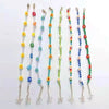 Glass Bead Choker Necklace with Flower-Shaped Bead Details - Image 4