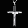 Silver Necklace Pendant Chain Cross For Women Jewelry Party Wedding Accessories Gifts - Image 4
