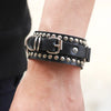 Black Leather Wristband Bracelet Cuff Goth Gothic Punk Bracelets Women Men Spikes Rivet Stud Bangle Cosplay Rock Unisex Jewelry - Image 2