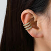 Three Layer C Shape Clip On Earrings For Women Ear Cuffs Without Piercing Fake Cartilage Earings Zirconia Geometric Jewelry - Image 2