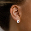 Round Heart Water Drop Oval Zircon Stud Earrings For Women Gold Plated Stainless Steel Earrings Jewelry - Image 4