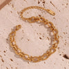 E B Belle Official Store Oval Flower Handmade Chain Bracelet Gold Plated Women's Hand Bracelets 316L Stainless Steel Jewelry - Image 5