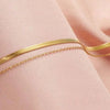 Double-Layer Snake Bone Chain Anklets for Women Simple Gold Color Personality Flat Foot Chain Body Jewelry Accessories - Image 3
