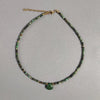 The Small Fresh Green Stone Beaded Necklace Copper Alloy Bigeville Eye Pendant Decoration Women Gilrs Birthday Gift - Image 7