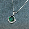 Elegant Cushion Shape Cubic Zirconia Pendant Necklace Silver Color Box Chain Women Accessories Jewelry - Image 8