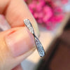 Ring Silver D Clarity Gold Plating Pass The Diamond Tester Gift Gra Twist Arm Double End Open Ring - Image 6