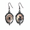 Gothic Style Black Fairy Angel Dandelion Glass Earrings For Women Punk Halloween Jewelry Gifts - Image 1