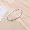 1 PC Minimalist Stainless Steel Curved Bracelet with Glossy Open Buckle, Suitable for Daily Wear by Women - Image 4