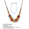 Colorful Handmade Ceramic Bead Necklace Adjustable Boho - Image 4
