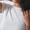 Minimalist Round Pendant Necklace for Women Stainless Steel Clavicle Necklace Long Chain Jewelry Statement Girl Gift - Image 4