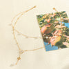Pearl four-leaf clover pendant with zirconia and elegant style women's double-layered necklace for daily wear - Image 3